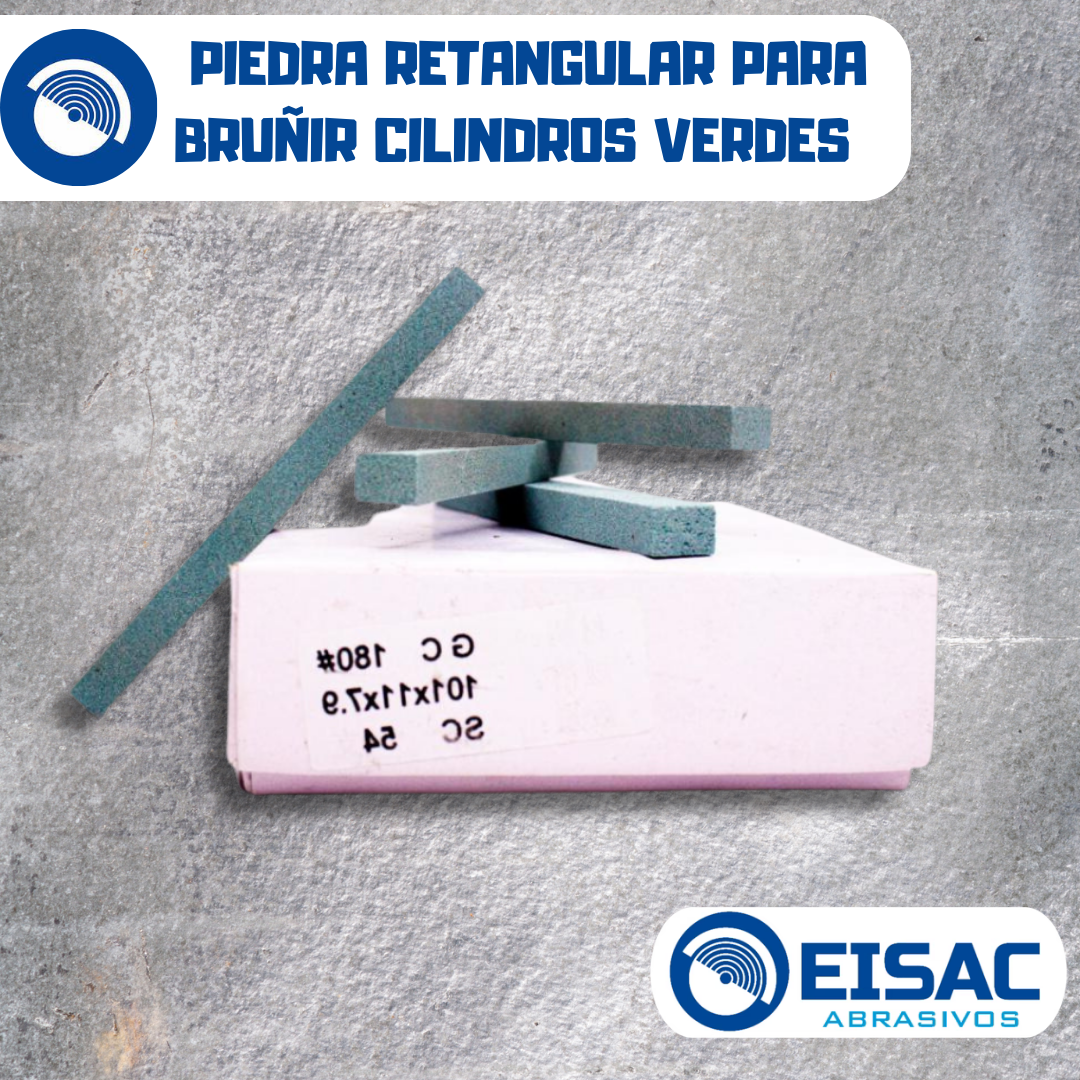 PIEDRA RECTANGULAR PARA BRUÑIR CILINDROS VERDE