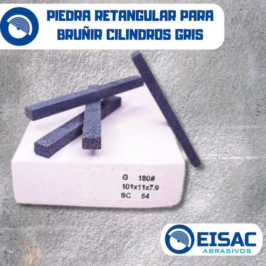 PIEDRA RECTANGULAR PARA BRUÑIR CILINDROS  GRIS