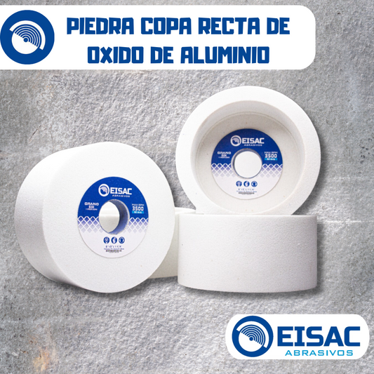 PIEDRA COPA RECTA OXIDO DE ALUMINIO – BLANCO