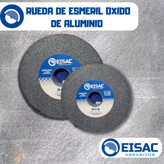 RUEDA D/ESMERIL OXIDO DE ALUMINIO GRIS