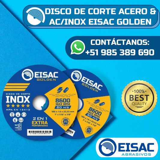 DISCO DE CORTE ACERO & AC/INOX EISAC GOLDEN